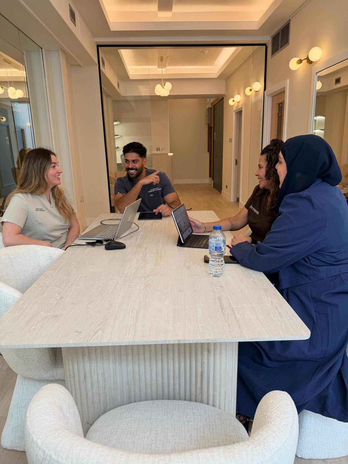 Syno Health clinical team meeting inside the clinic